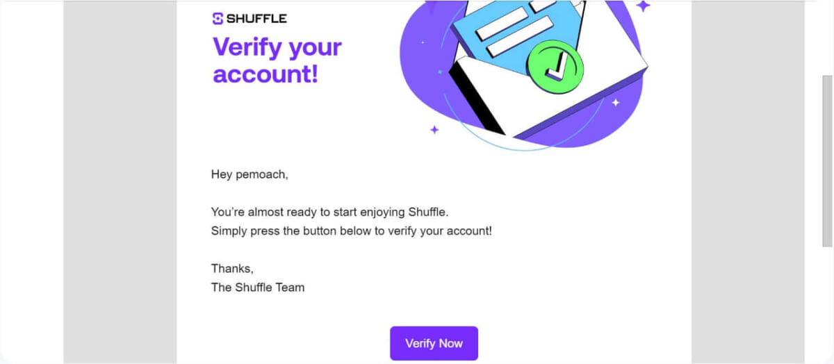 Verify your account！